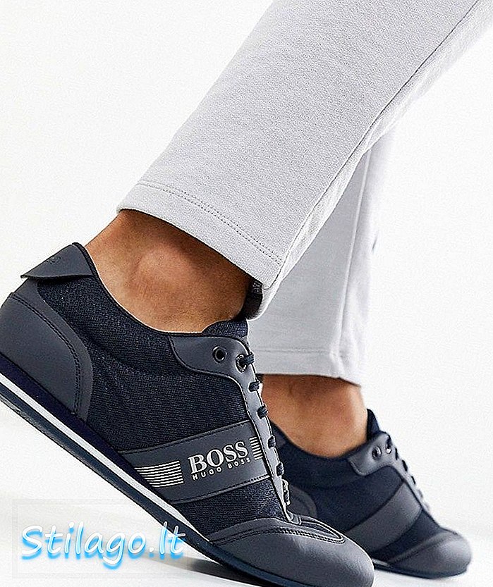 BOSS Lighter Low nylon trainers in navy