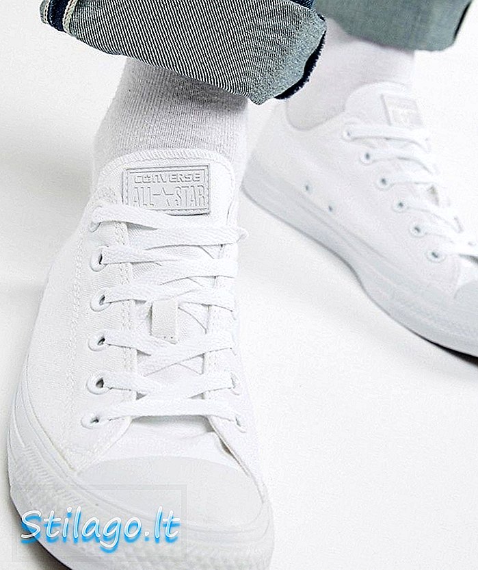 Zapatillas de lona Converse All Star ox en blanco 1u647