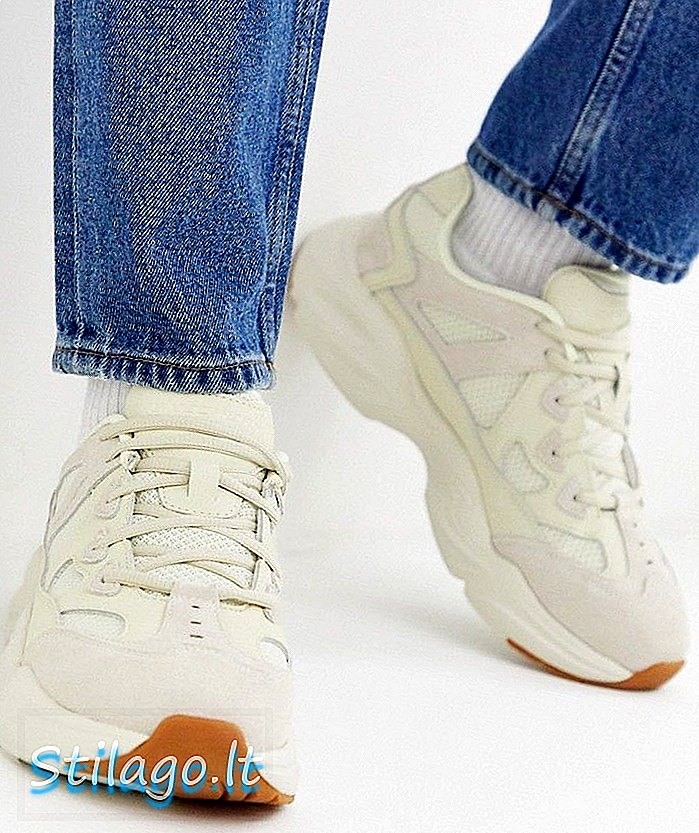 Skechers Stamina Zwiewne, masywne buty sportowe w kolorze złamanej bieli