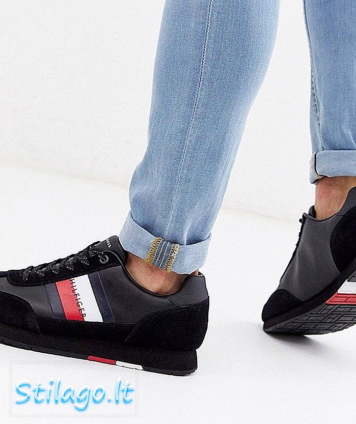 Sneaker Tommy Hilfiger Corporate in pelle scamosciata color nero