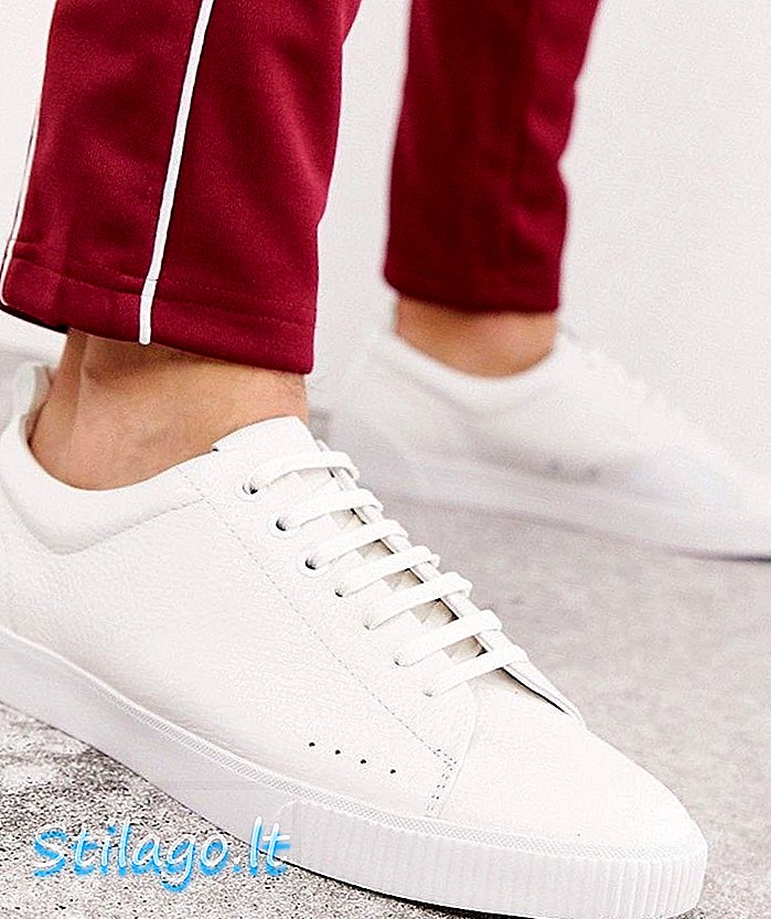 Skórzane buty sportowe HUGO Zero w kolorze białym