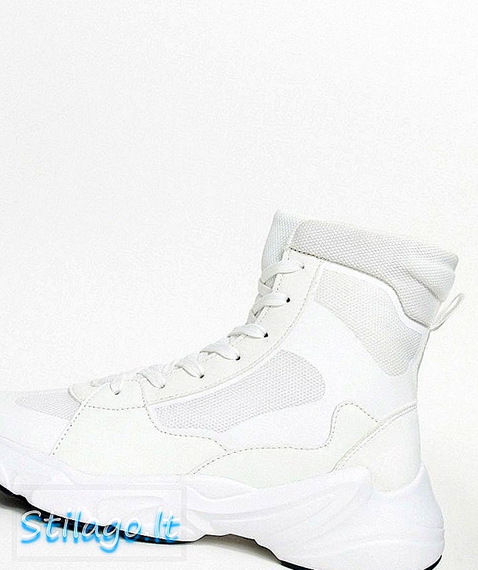 ASOS DESIGN - Hoge sneakers van wit mesh