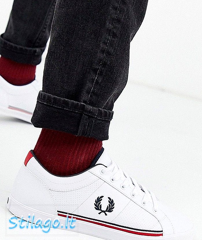 Perforowane buty sportowe Fred Perry Baseline w kolorze białym