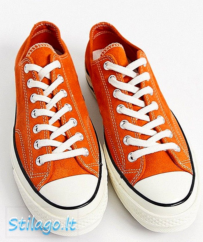 حذاء تشاك 70 من الجلد المدبوغ باللون البرتقالي