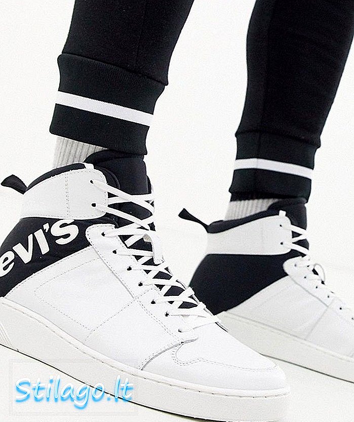 Levi's Mullet yüksek top logo spor ayakkabı beyaz
