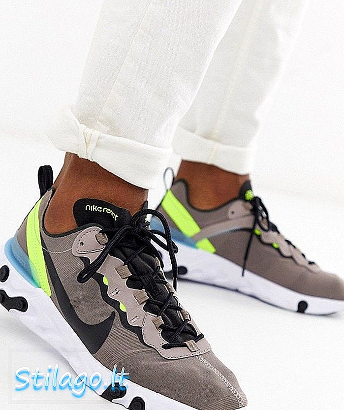 Nike React Element 55 pasniedzēji pelēkā krāsā