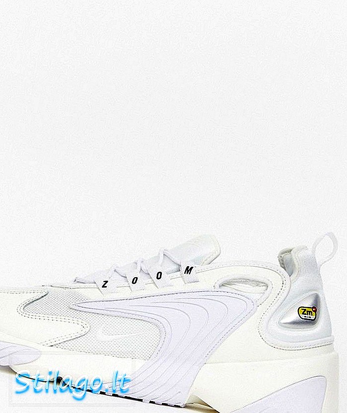 Pantofi Nike Zoom 2K în alb triplu